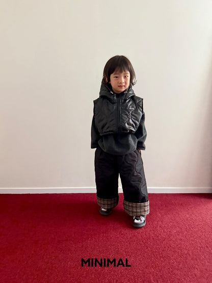 【予約】quilting short hood vest  / minimal (S-JM)