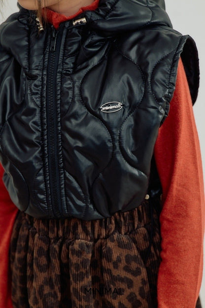 【予約】quilting short hood vest  / minimal (S-JM)