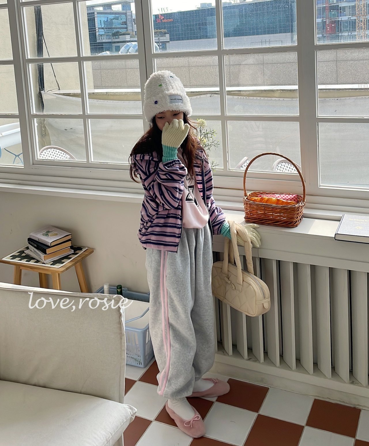 【予約】candy tape fleece pt  / love rosie (L-3XL,adult)