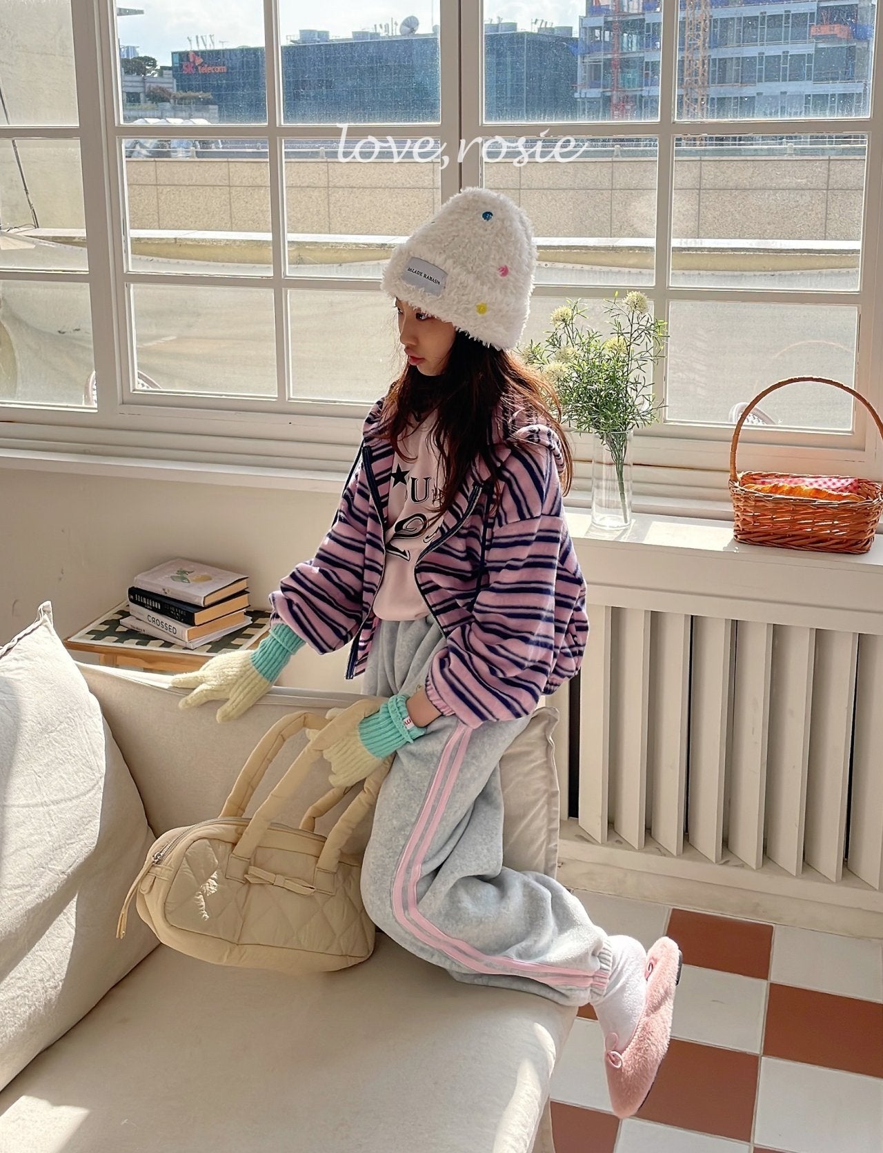 【予約】candy tape fleece pt  / love rosie (L-3XL,adult)