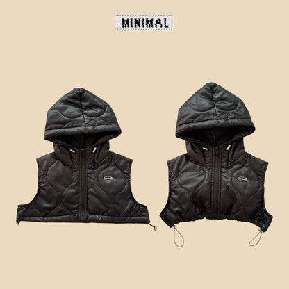 【予約】quilting short hood vest  / minimal (S-JM)