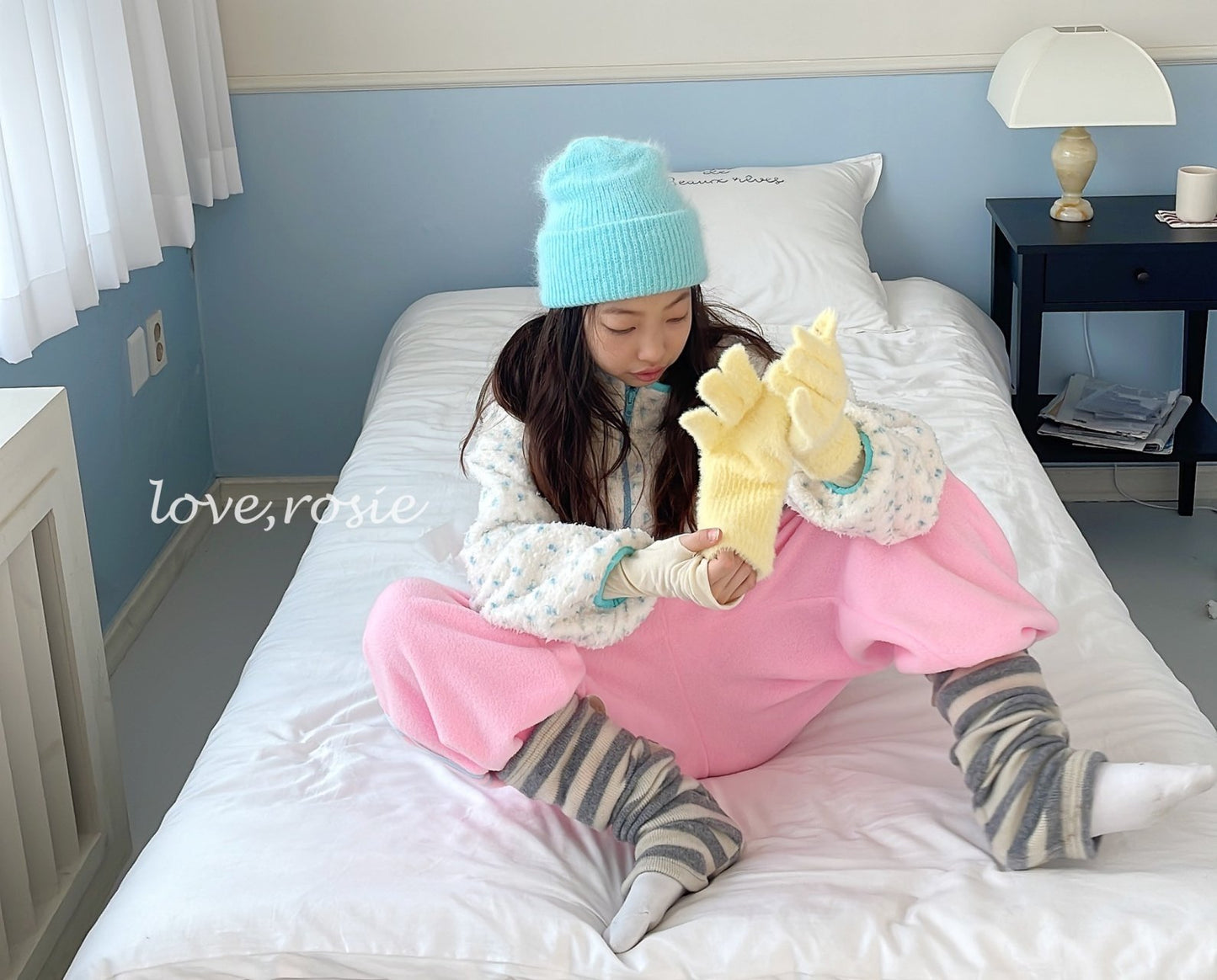 【予約】candy tape fleece pt  / love rosie (L-3XL,adult)