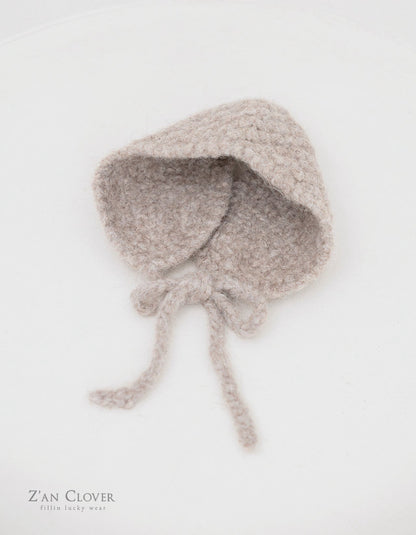 【予約】snow flake knit bonnet  /  zanclover