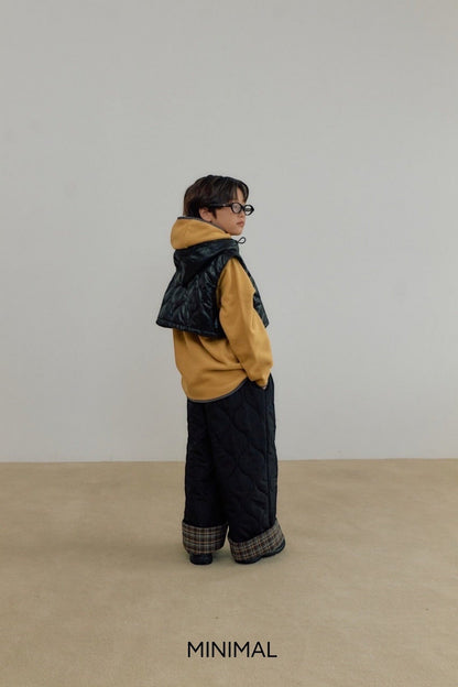 【予約】quilting short hood vest  / minimal (S-JM)