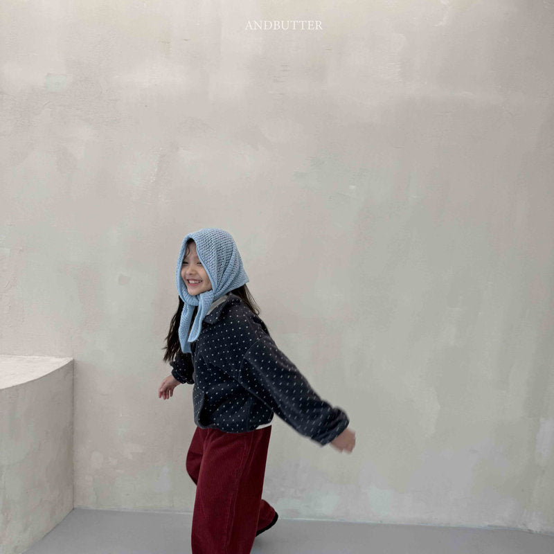 【予約】Dot Half-Zip  /  andbutter (S-JM)