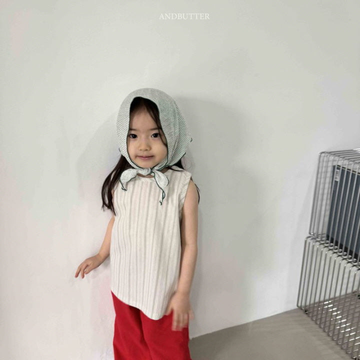 【予約】Natural Button sleeveless / andbutter(S-JM)