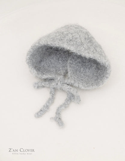 【予約】snow flake knit bonnet  /  zanclover