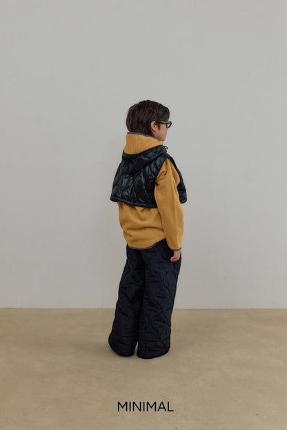 【予約】quilting short hood vest  / minimal (S-JM)