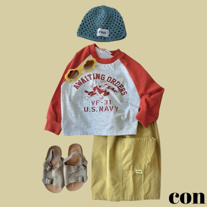 【予約】キャットラグランTシャツ / con. (XXS-M)야옹나그랑