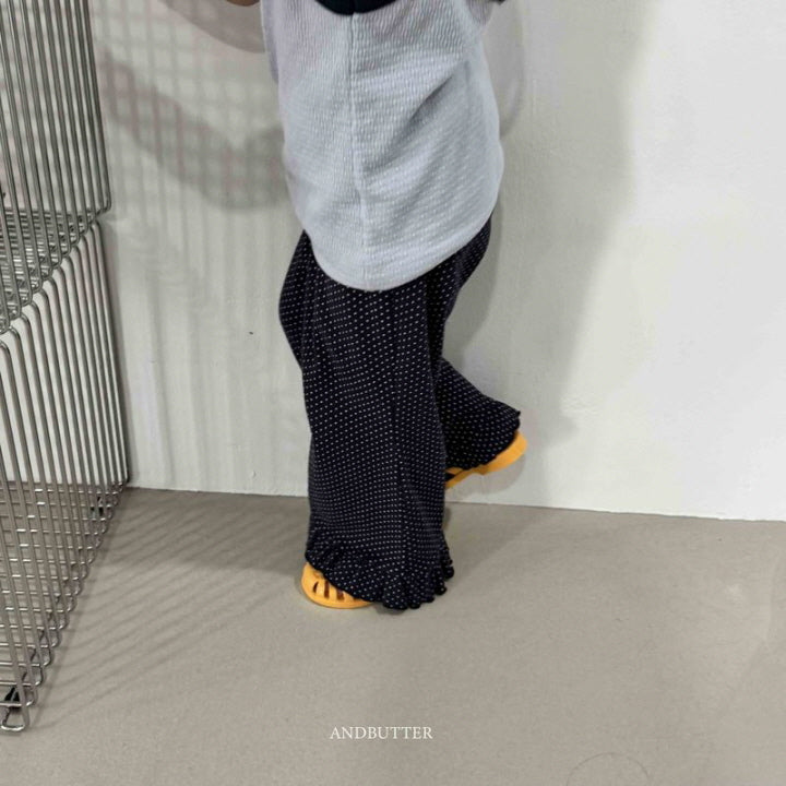 【予約】Dot frill pants / andbutter(S-JM)