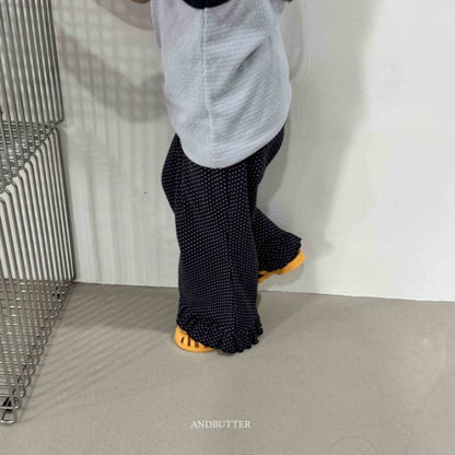 【予約】Dot frill pants / andbutter(S-JM)