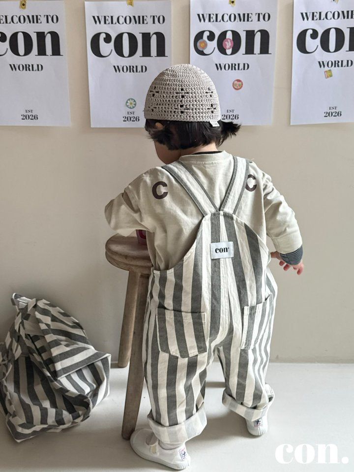 【予約】ストライプオーバーオール / con. (XXS-M)