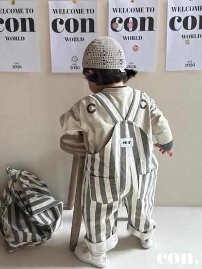 【予約】ストライプオーバーオール / con. (XXS-M)