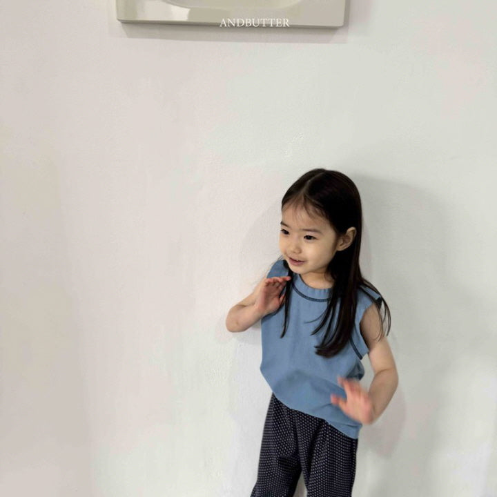 【予約】ribbed line sleeveless / andbutter(S-JM)