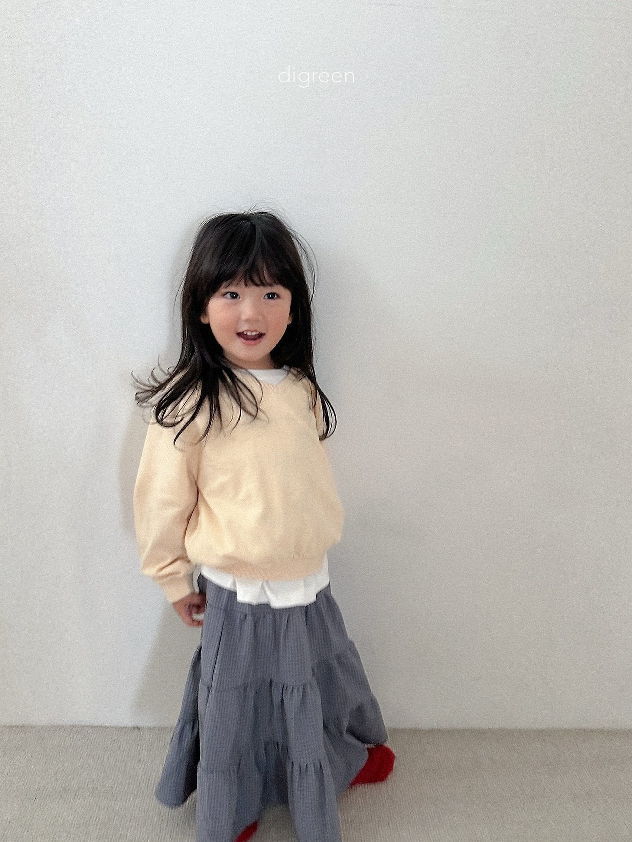 【予約】check ruffle skirt / digreen(S-XXL)