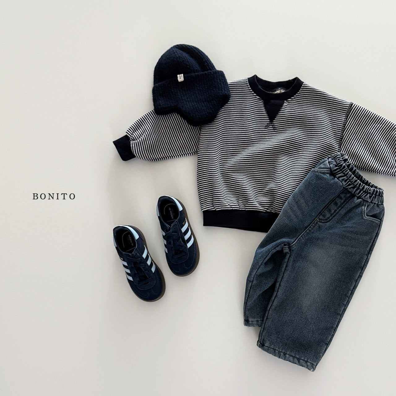 【予約】ear knit beanie  /  bonito