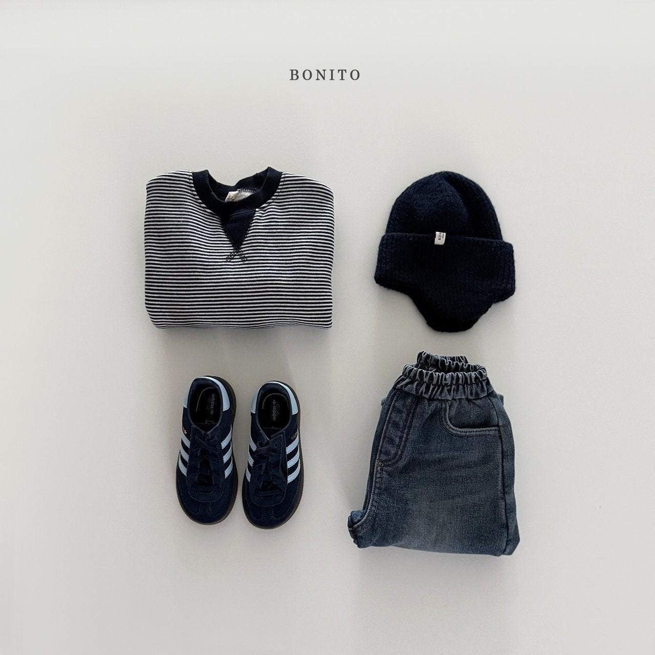 【予約】ear knit beanie  /  bonito