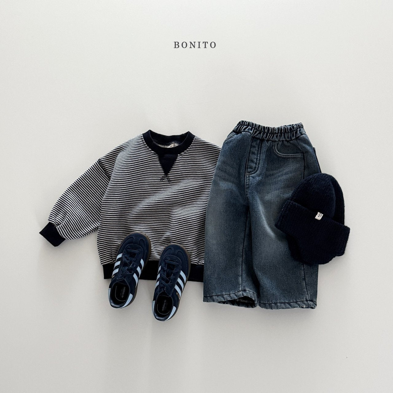 【予約】ear knit beanie  /  bonito