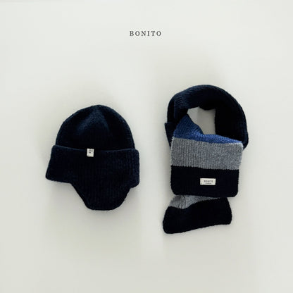 【予約】ear knit beanie  /  bonito