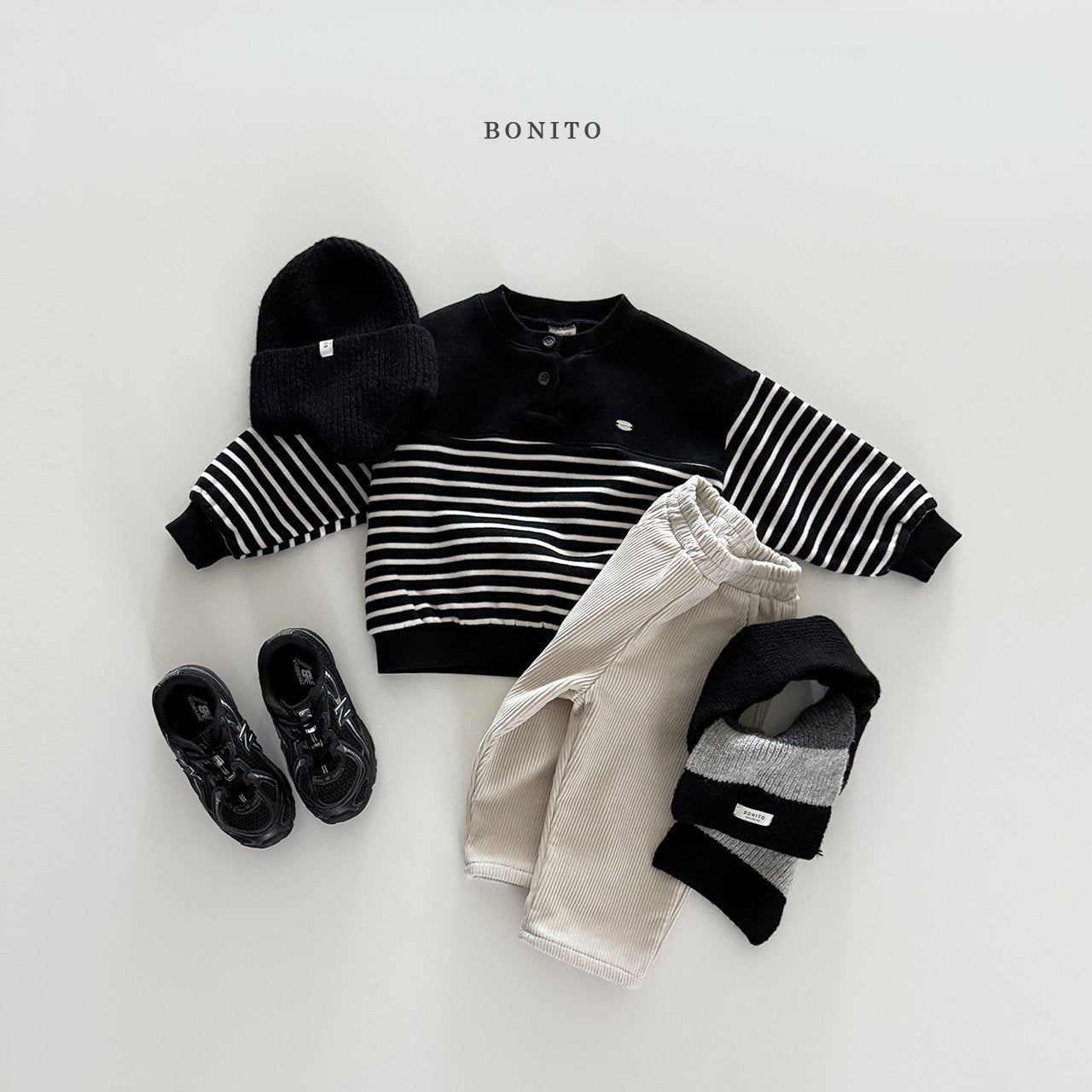 【予約】ear knit beanie  /  bonito