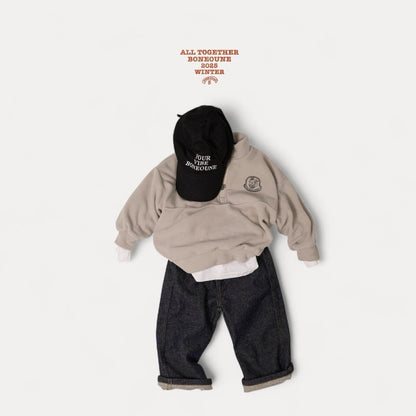 【予約】bio fleece half zipup / boneoune (XS-JL)