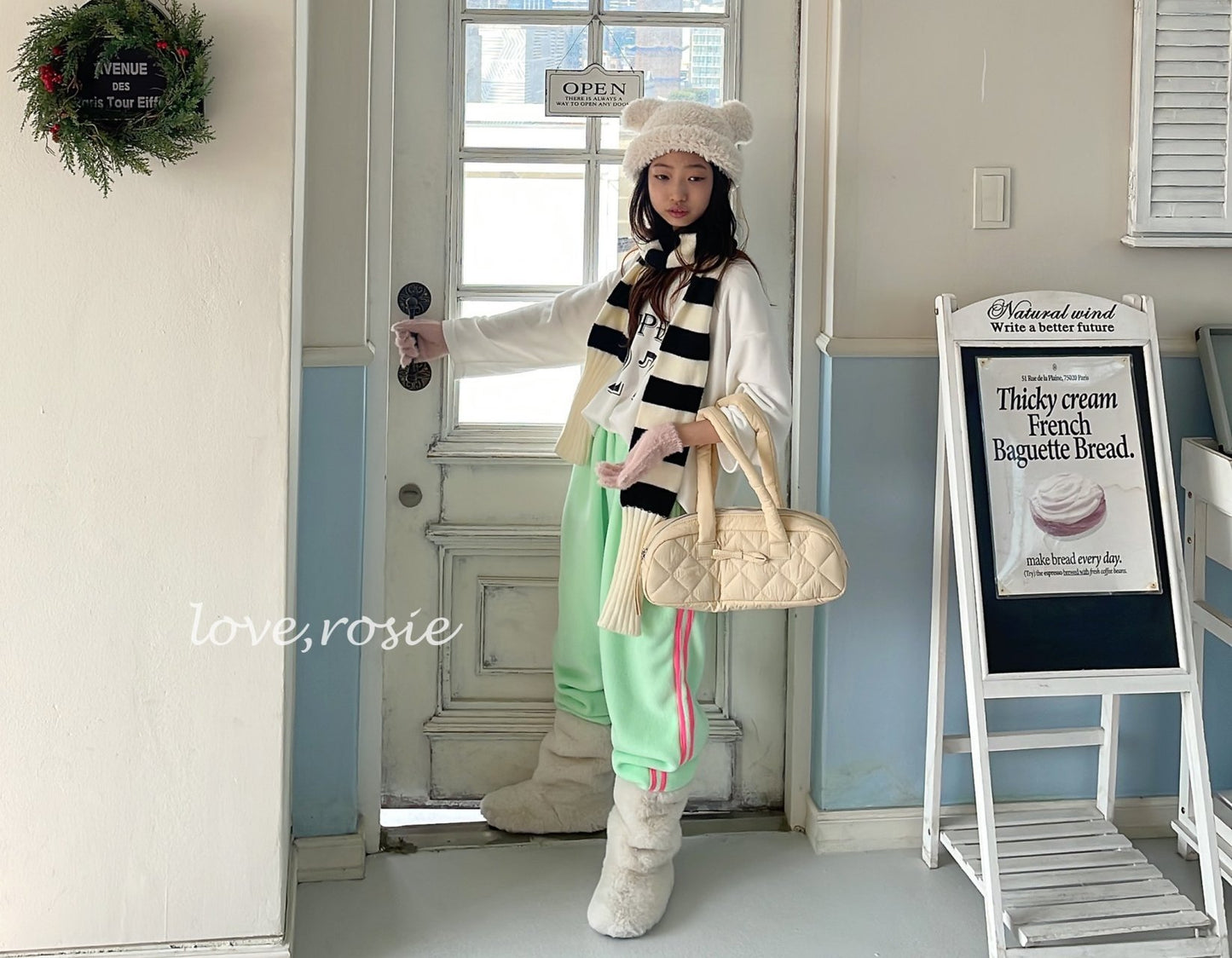 【予約】candy tape fleece pt  / love rosie (L-3XL,adult)