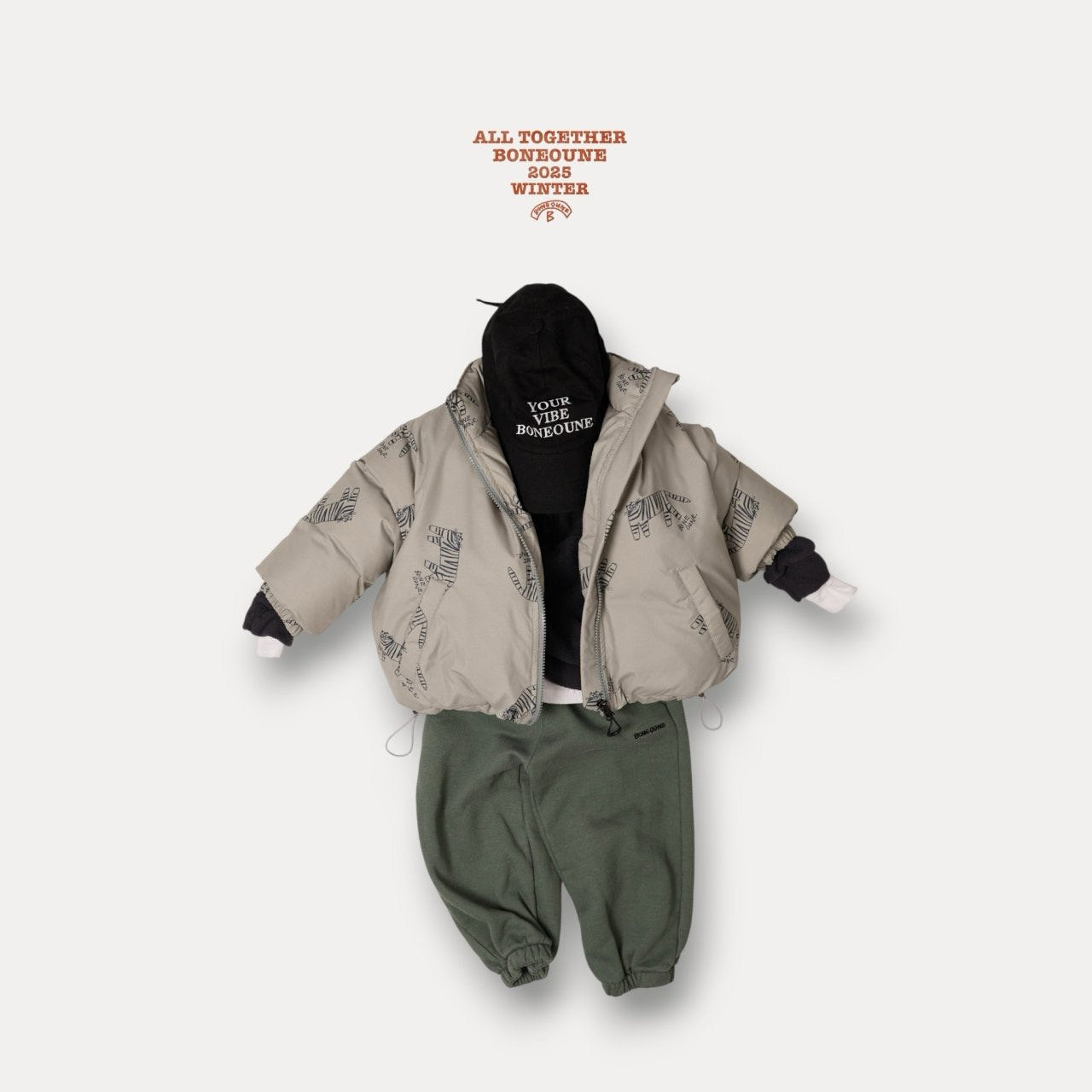 【予約】bio fleece half zipup / boneoune (XS-JL)