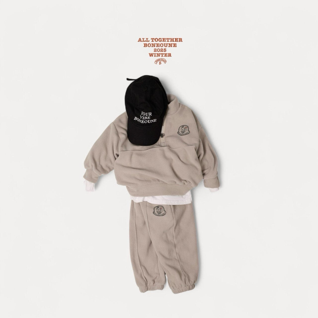 【予約】bio fleece half zipup / boneoune (XS-JL)