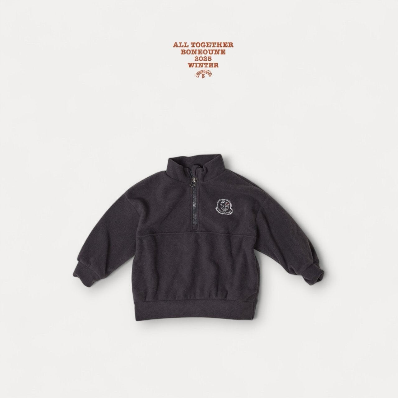 【予約】bio fleece half zipup / boneoune (XS-JL)