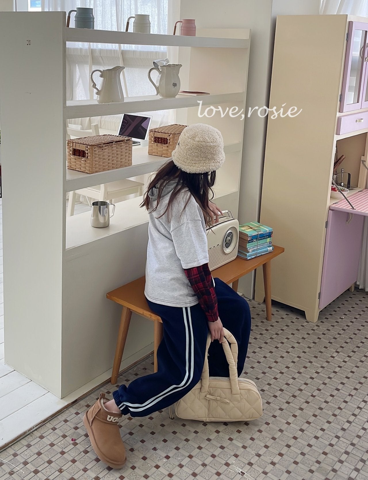 【予約】candy tape fleece pt  / love rosie (L-3XL,adult)