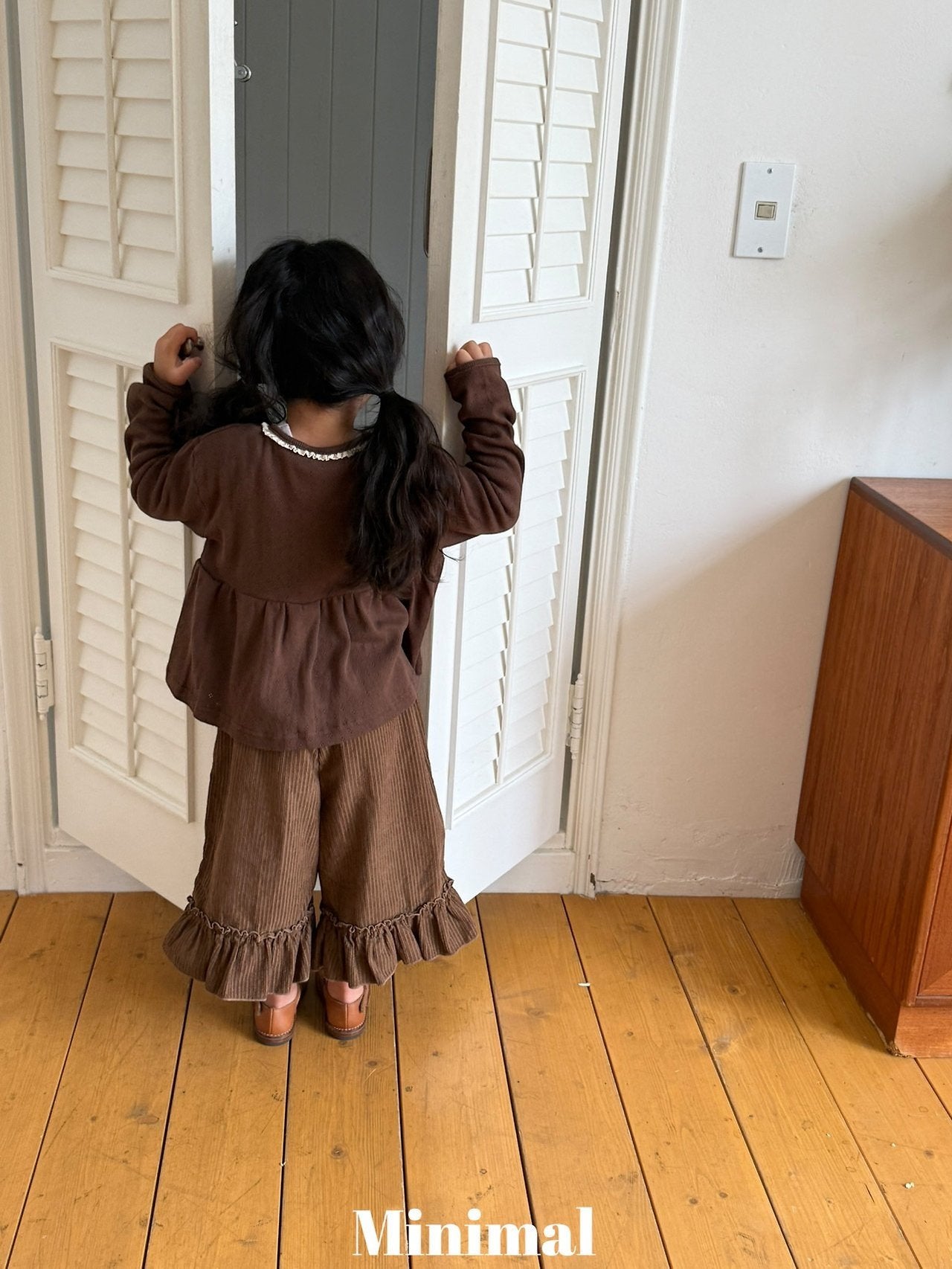 【予約】lace frill cardigan / minimal (S-JM）