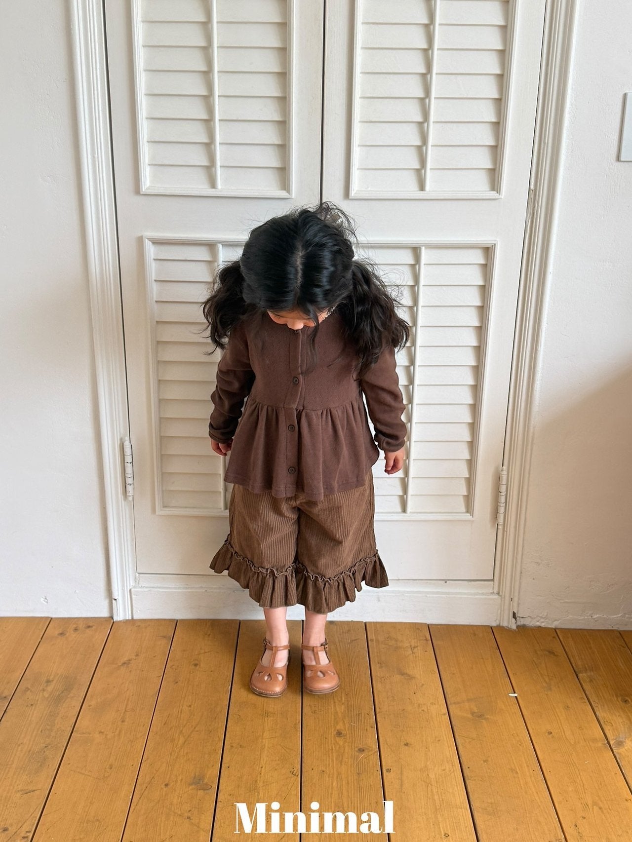 【予約】lace frill cardigan / minimal (S-JM）