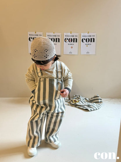 【予約】ストライプオーバーオール / con. (XXS-M)