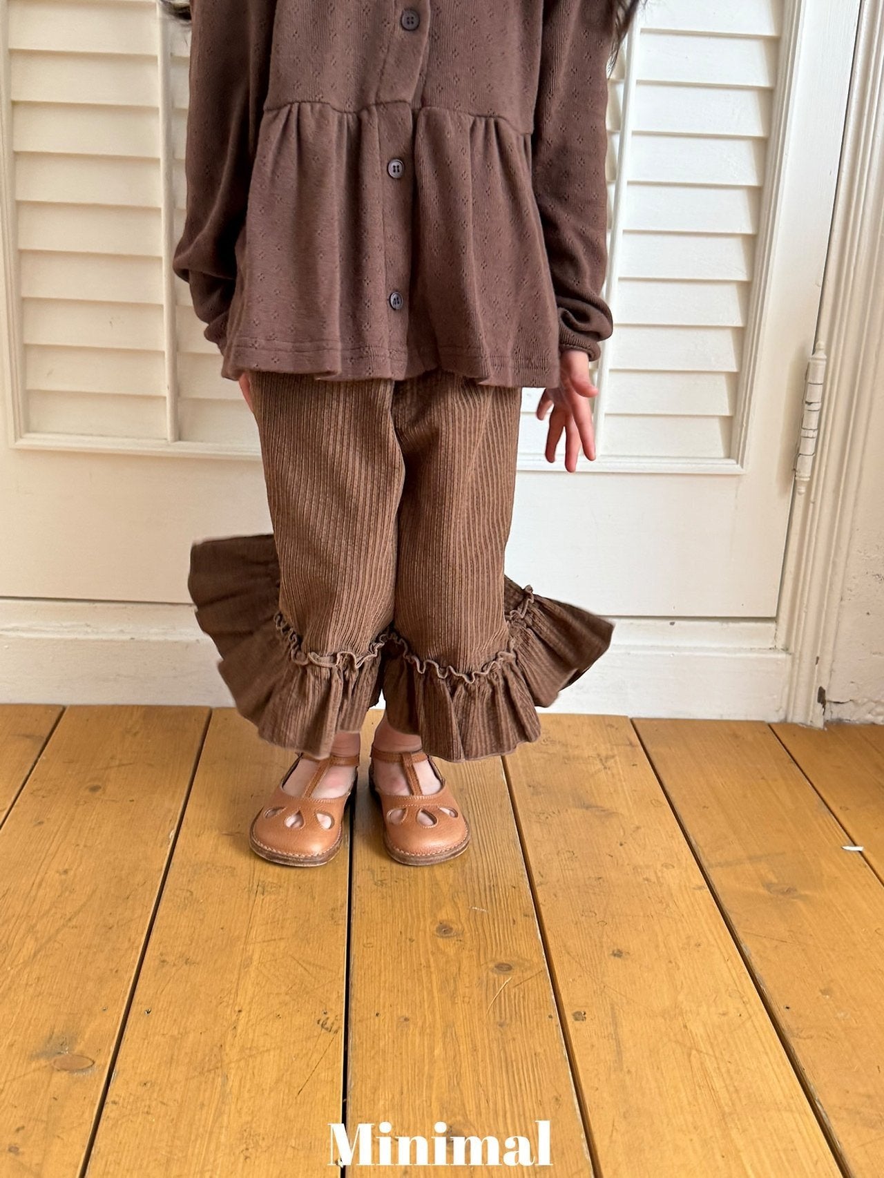 【予約】lace frill cardigan / minimal (S-JM）