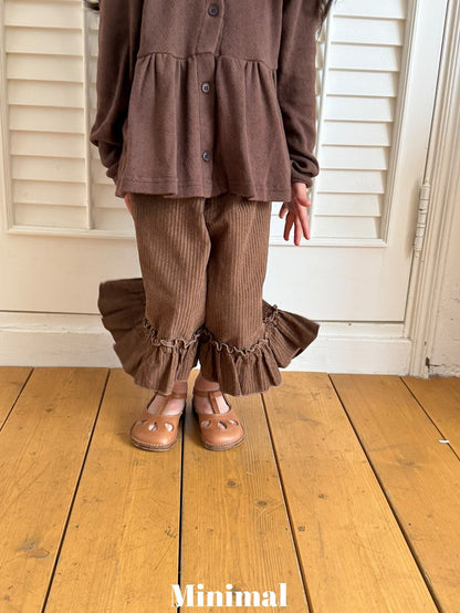 【予約】lace frill cardigan / minimal (S-JM）
