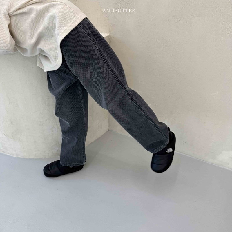 【予約】Ribby Black Pants  /  andbutter (S-JM)