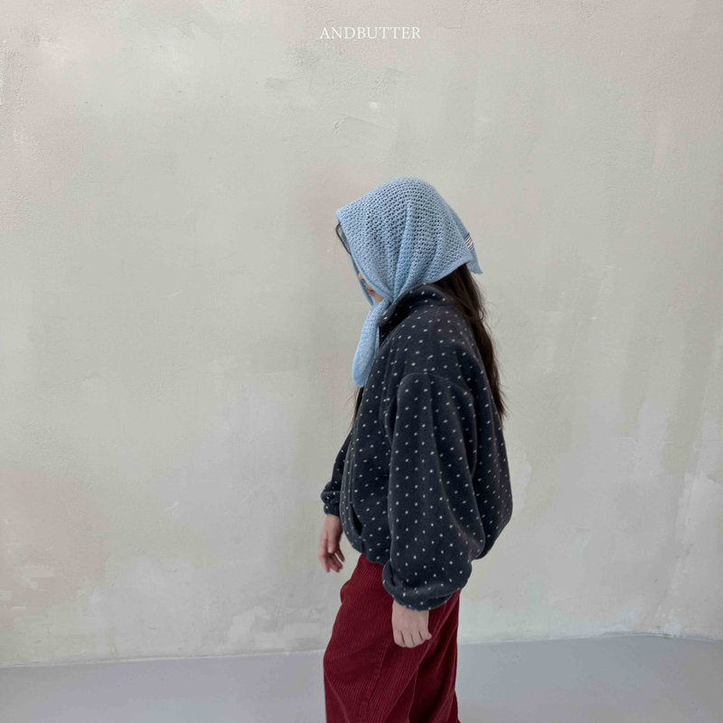 【予約】Dot Half-Zip  /  andbutter (S-JM)