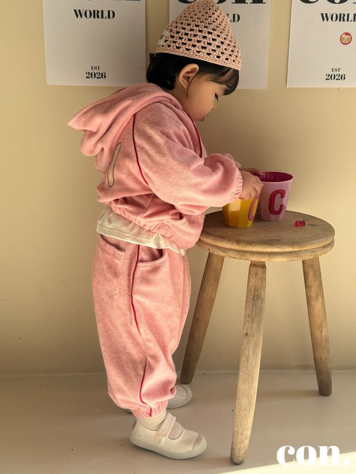 【予約】テリーラインパンツ / con. (XXS-M) 테리삥줄