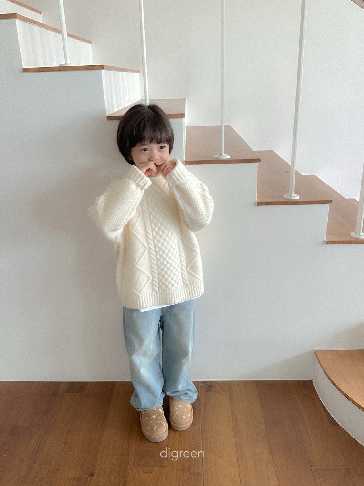 【予約】Bebe Twist knit  /  digreen(S-XXL)