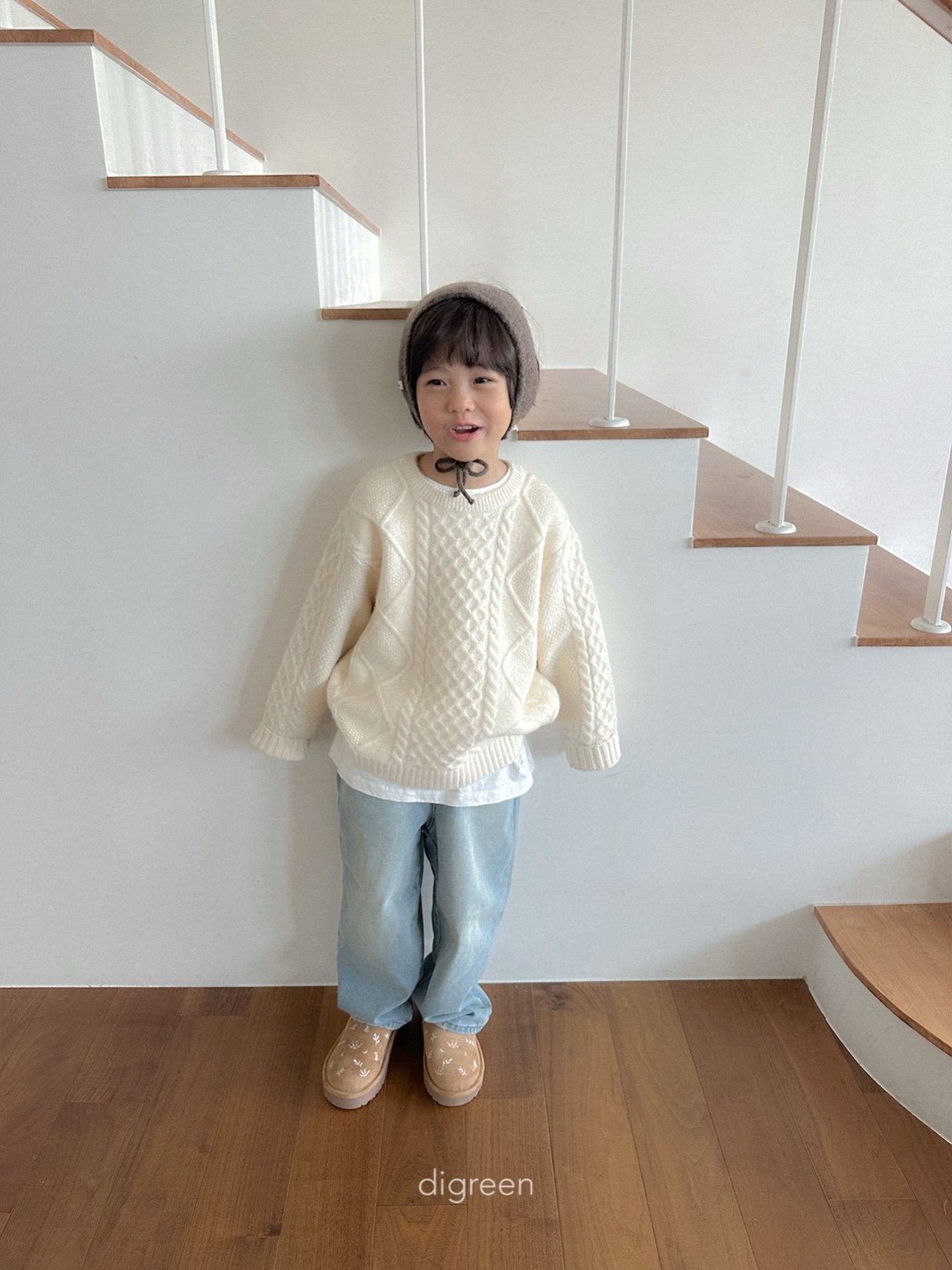 【予約】Bebe Twist knit  /  digreen(S-XXL)