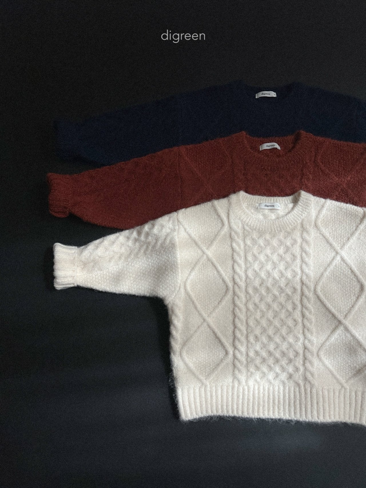 【予約】Bebe Twist knit  /  digreen(S-XXL)