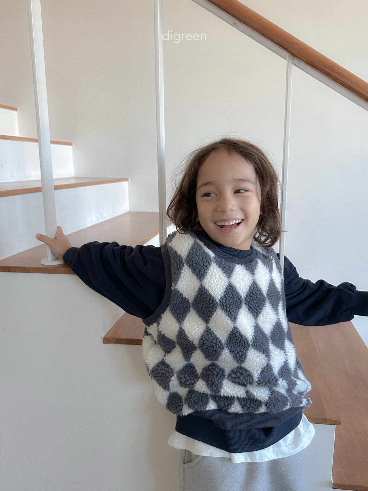 【予約】Argyle Vest  /  digreen(S-XXL)