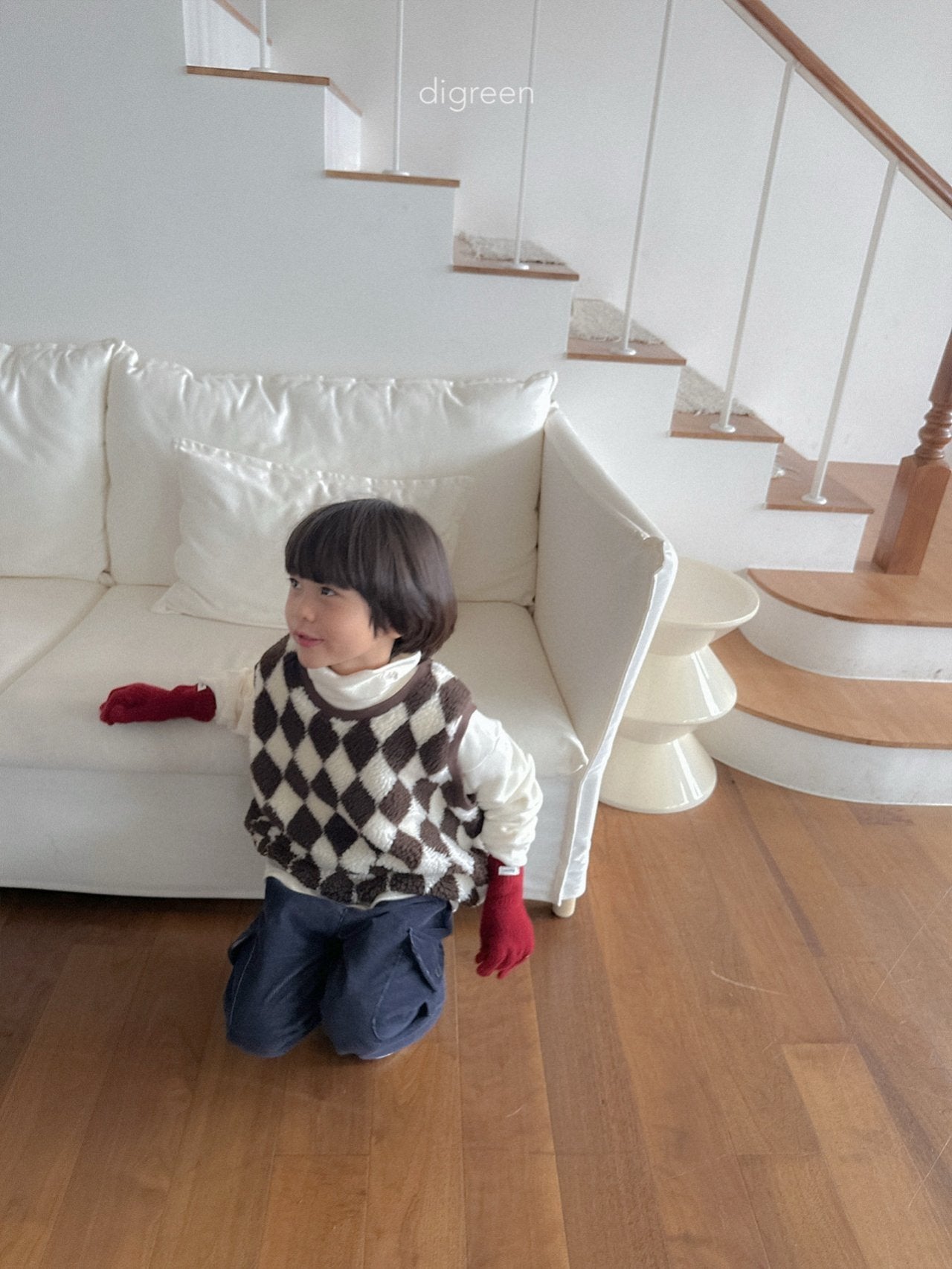 【予約】Argyle Vest  /  digreen(S-XXL)