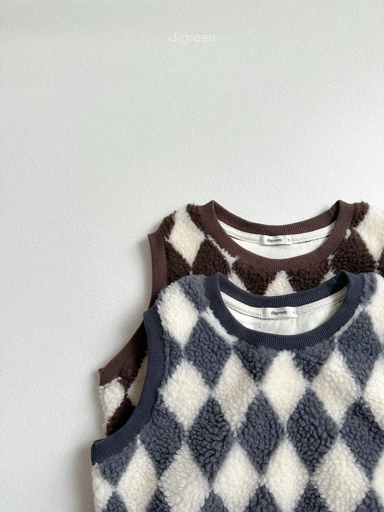 【予約】Argyle Vest  /  digreen(S-XXL)