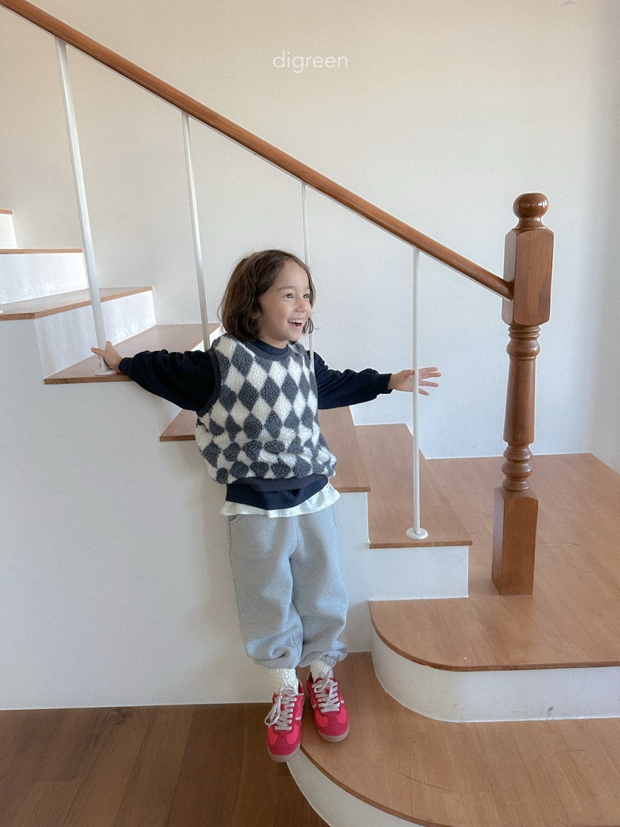 【予約】Argyle Vest  /  digreen(S-XXL)