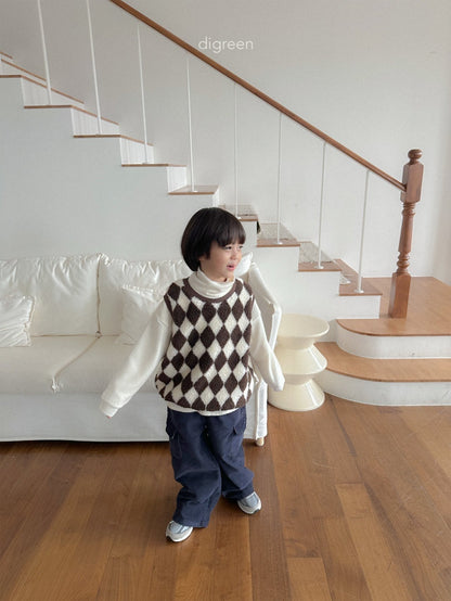 【予約】Argyle Vest  /  digreen(S-XXL)