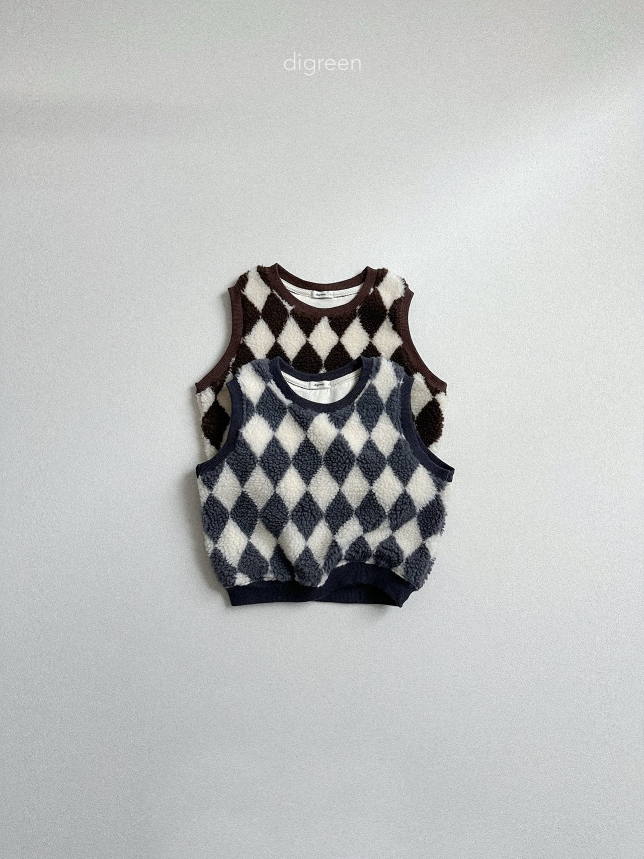 【予約】Argyle Vest  /  digreen(S-XXL)
