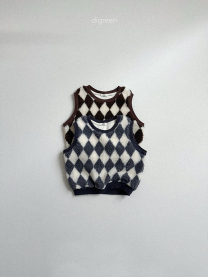 【予約】Argyle Vest  /  digreen(S-XXL)