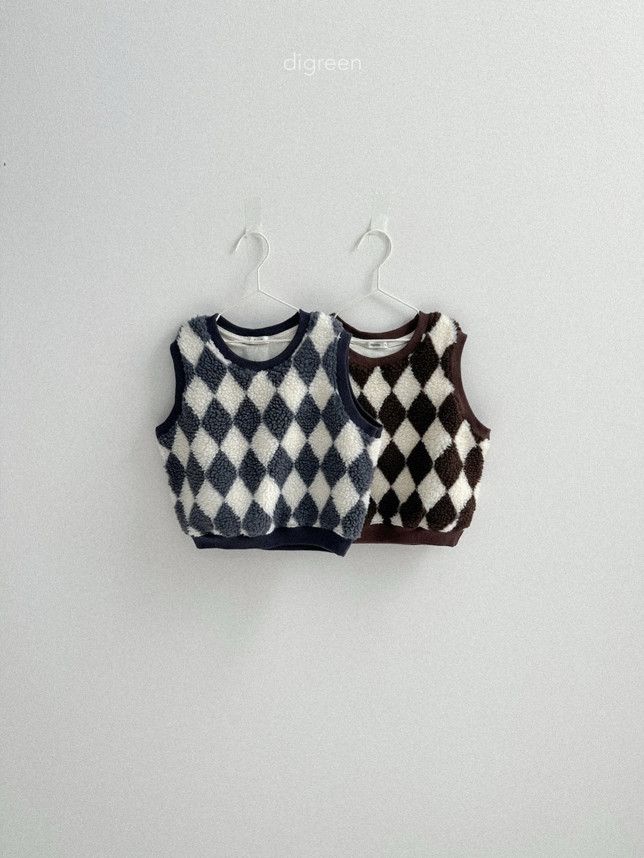 【予約】Argyle Vest  /  digreen(S-XXL)