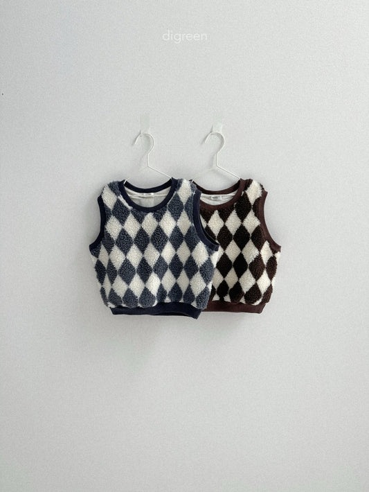 【予約】Argyle Vest  /  digreen(S-XXL)
